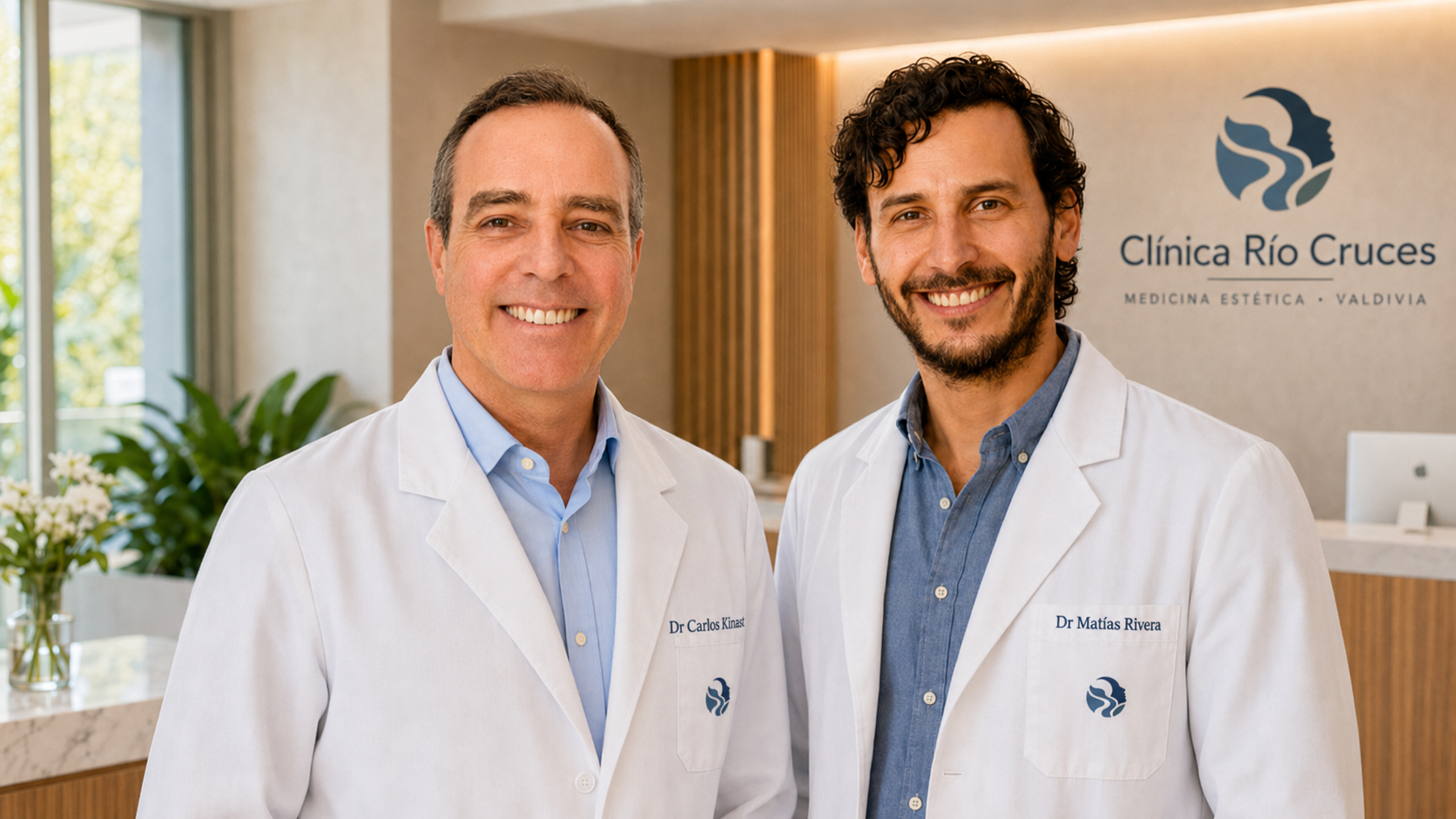 Dr. Carlos Kinast A. y Dr. Matías Rivera O., equipo médico fundador de Clínica Río Cruces